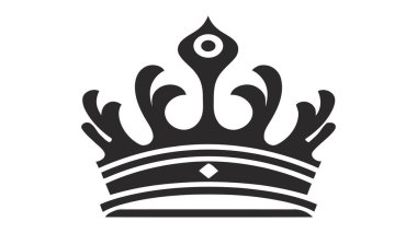 Beyaz arka plan üzerinde izole trendy düz stil taç simgesini. Vektör çizim.