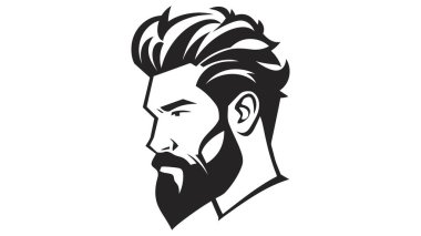 Erkek vektör logosu. İnsan silueti vektör illüstrasyonunun simgesi.