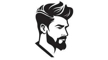 Erkek vektör logosu. İnsan silueti vektör illüstrasyonunun simgesi.