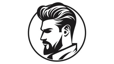 Erkek vektör logosu. İnsan silueti vektör illüstrasyonunun simgesi.