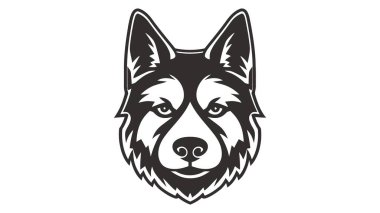 Köpek logosu silueti. Beyaz arkaplanda vektör hayvan simgesi izole edildi.