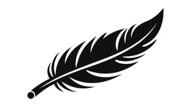 Tüylü ikon. Beyaz arkaplanda vektör silueti logosu.