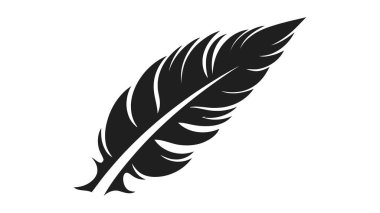 Tüylü ikon. Beyaz arkaplanda vektör silueti logosu.