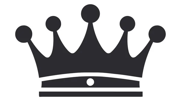 Crown Icon Estilo Plano Moda Aislado Sobre Fondo Blanco Ilustración — Archivo Imágenes Vectoriales