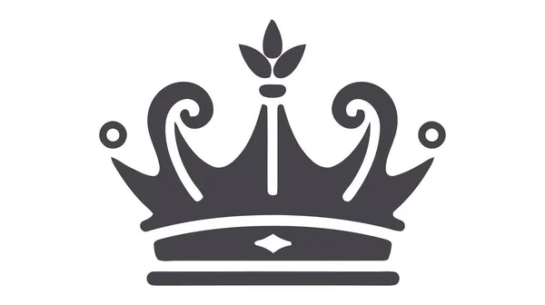 Crown Ikona Moderní Plochý Izolovaných Bílém Pozadí Vektorové Ilustrace — Stockový vektor