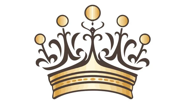 白い背景に分離されたトレンディなフラット スタイルの王冠アイコン ベクトル図 — ストックベクタ