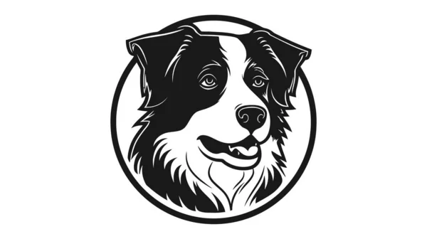 Sylwetka Logo Psa Wektorowa Ikona Zwierzaka Izolowana Białym Tle — Wektor stockowy