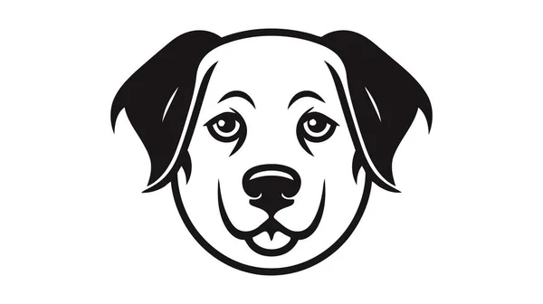 Sylwetka Logo Psa Wektorowa Ikona Zwierzaka Izolowana Białym Tle — Wektor stockowy