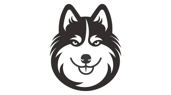 Силуэт Логотипа Собаки Иконка Векторного Питомца Белом Фоне — стоковый вектор