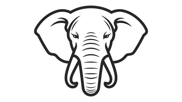 Logo Del Elefante Vectorial Icono Elefante Sobre Fondo Blanco — Vector de stock