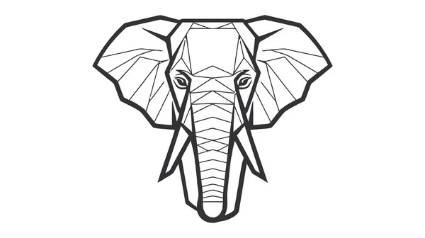病媒大象的标志 白色背景上的大象图标 — 图库矢量图片