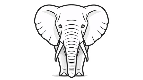 Logo Del Elefante Vectorial Icono Elefante Sobre Fondo Blanco — Vector de stock