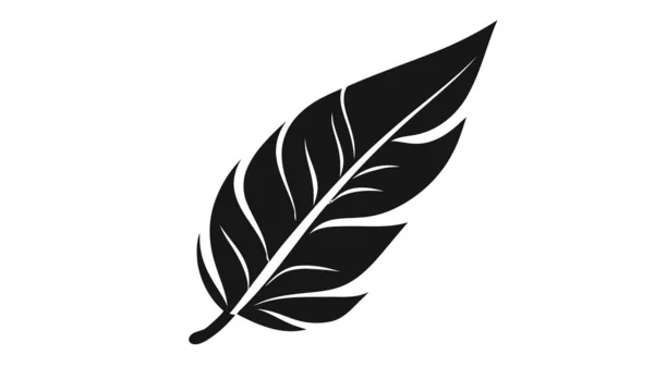 Ikona Piór Logo Wektora Sylwetki Białym Tle — Wektor stockowy