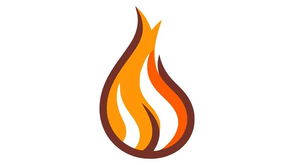 Fire Flame Logo Design Vetor Modelo Gota Forma Red Drop —  Vetores de Stock