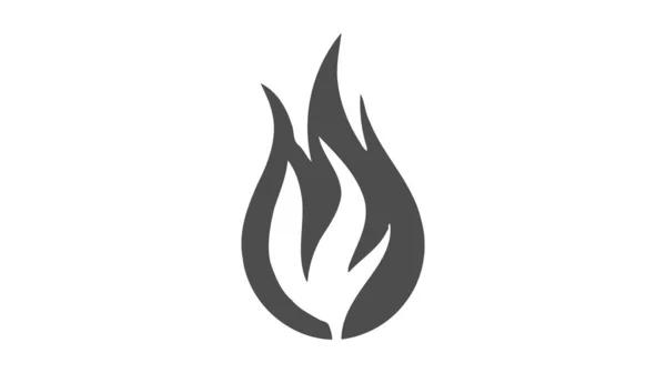 Tűz Láng Logó Design Vektor Sablon Csepp Alakja Red Drop — Stock Vector