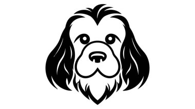 Köpek logosu silueti. Beyaz arkaplanda vektör hayvan simgesi izole edildi.
