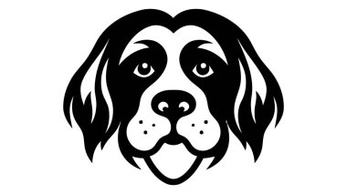 Köpek logosu silueti. Beyaz arkaplanda vektör hayvan simgesi izole edildi.