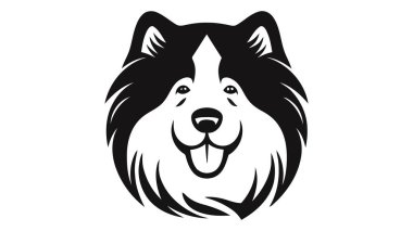 Köpek logosu silueti. Beyaz arkaplanda vektör hayvan simgesi izole edildi.