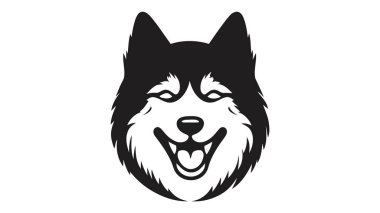 Köpek logosu silueti. Beyaz arkaplanda vektör hayvan simgesi izole edildi.