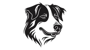 Köpek logosu silueti. Beyaz arkaplanda vektör hayvan simgesi izole edildi.