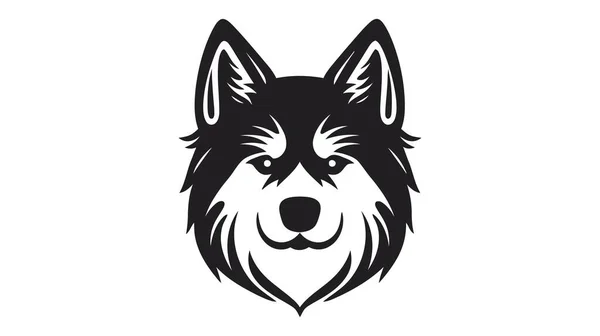 犬のロゴのシルエット 白い背景に隔離されたベクトルペットのアイコン — ストックベクタ