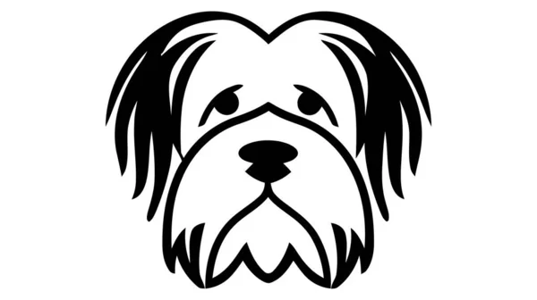 Die Silhouette Eines Hundes Vektor Pet Symbol Isoliert Auf Weißem — Stockvektor