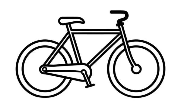 Icona Bicicletta Sfondo Bianco Illustrazione Vettoriale — Vettoriale Stock