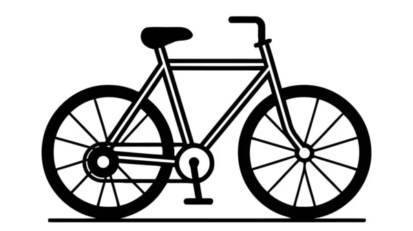 Cykel Ikon Vit Bakgrund Vektorillustration — Stock vektor
