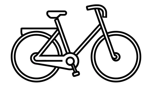 白地に自転車のアイコン ベクターイラスト — ストックベクタ