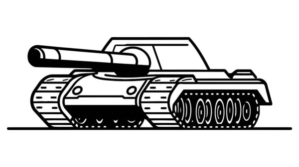Silhouette Tank Logo Vorlage Vektor Illustration Isoliert Auf Weißem Hintergrund — Stockvektor