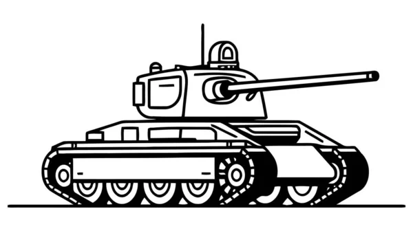 Siluet Tankı Logo Şablonu Vektör Illüstrasyonu Beyaz Arkaplanda Izole Edildi — Stok Vektör