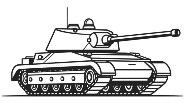 Silhouet Tank Logo Sjabloon Vector Illustratie Geïsoleerd Witte Achtergrond — Stockvector