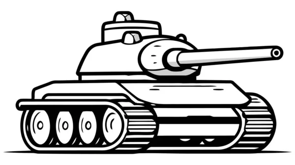 Silhouette Tank Logo Vorlage Vektor Illustration Isoliert Auf Weißem Hintergrund — Stockvektor