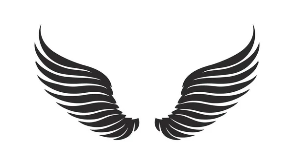 Angel Wings Raccolta Ali Uccello Illustrazione Vettoriale Disegnata Mano Del — Vettoriale Stock