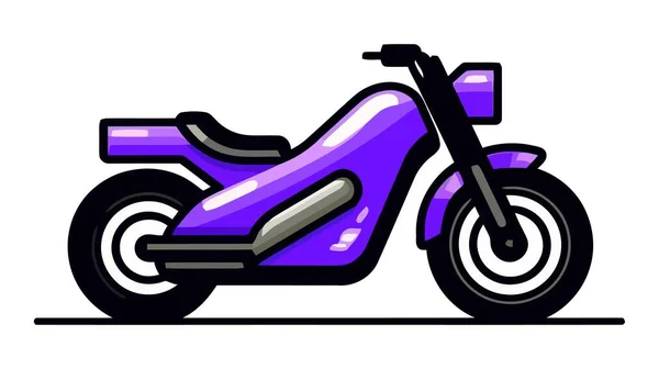 Motosiklet Logosu Ikon Vektör Illüstrasyonu Beyaz Arkaplanda Izole Edildi — Stok Vektör