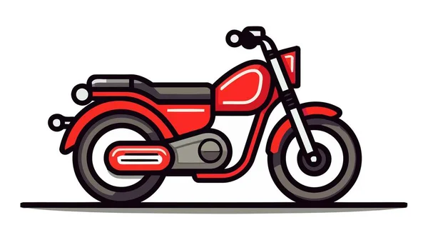 Motorkerékpár Logó Ikon Vektor Illusztráció Elszigetelt Fehér Háttér — Stock Vector