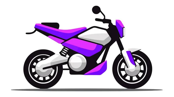 Motorcykel Logotyp Ikon Vektor Illustration Isolerad Vit Bakgrund — Stock vektor