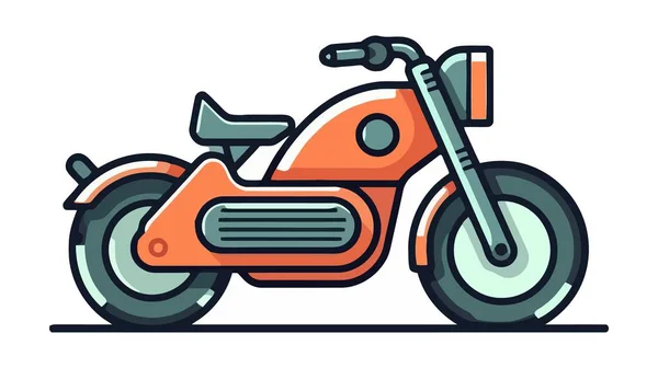 Логотип Мотоцикла Икона Векторная Иллюстрация Белом Фоне — стоковый вектор