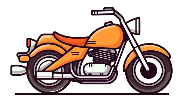 Motocyklové Logo Ikona Vektorové Ilustrace Izolované Bílém Pozadí — Stockový vektor