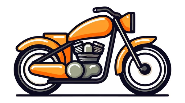 Motorbike Logo Icon Vector Illustration Isolated White Background — Stock Vector