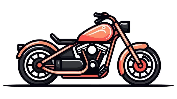 Logo Sepeda Motor Ikon Ilustrasi Vektor Diisolasi Pada Latar Belakang - Stok Vektor