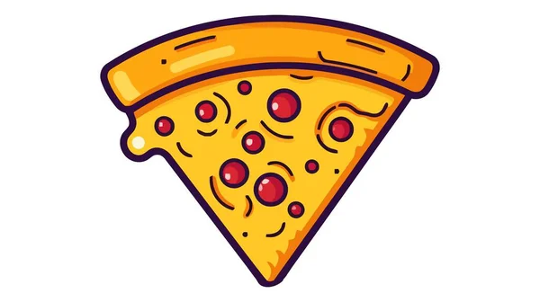 Πίτσα Επίπεδη Διανυσματική Απεικόνιση Διάνυσμα Πίτσας Για Εστιατόριο Δείπνο Και — Διανυσματικό Αρχείο