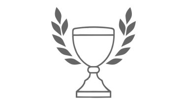 Galibiyet ödülü ikonu. Vektör çizimi. Beyaz arkaplanda izole edilmiş kupa logosu.