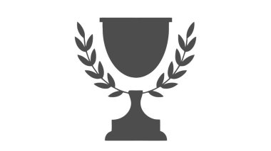 Galibiyet ödülü ikonu. Vektör çizimi. Beyaz arkaplanda izole edilmiş kupa logosu.