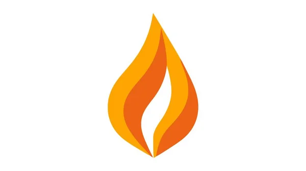 Modern Tűz Logó Vagy Ikon Design Vektor Illusztráció Fehér Háttér — Stock Vector