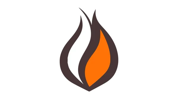 Modern Fire Logo Icon Design Vector Illustration White Background — Stock Vector