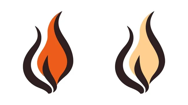 Σύγχρονη Λογότυπο Φωτιά Εικονίδιο Σχεδιασμού Εικονογράφηση Διανύσματος Λευκό Φόντο — Διανυσματικό Αρχείο