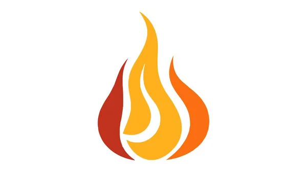 Modern Tűz Logó Vagy Ikon Design Vektor Illusztráció Fehér Háttér — Stock Vector
