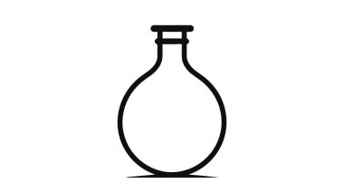 Şişe vektör simgesi, logo beyaz arkaplanda izole edildi.