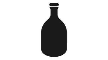 Şişe vektör simgesi, logo beyaz arkaplanda izole edildi.